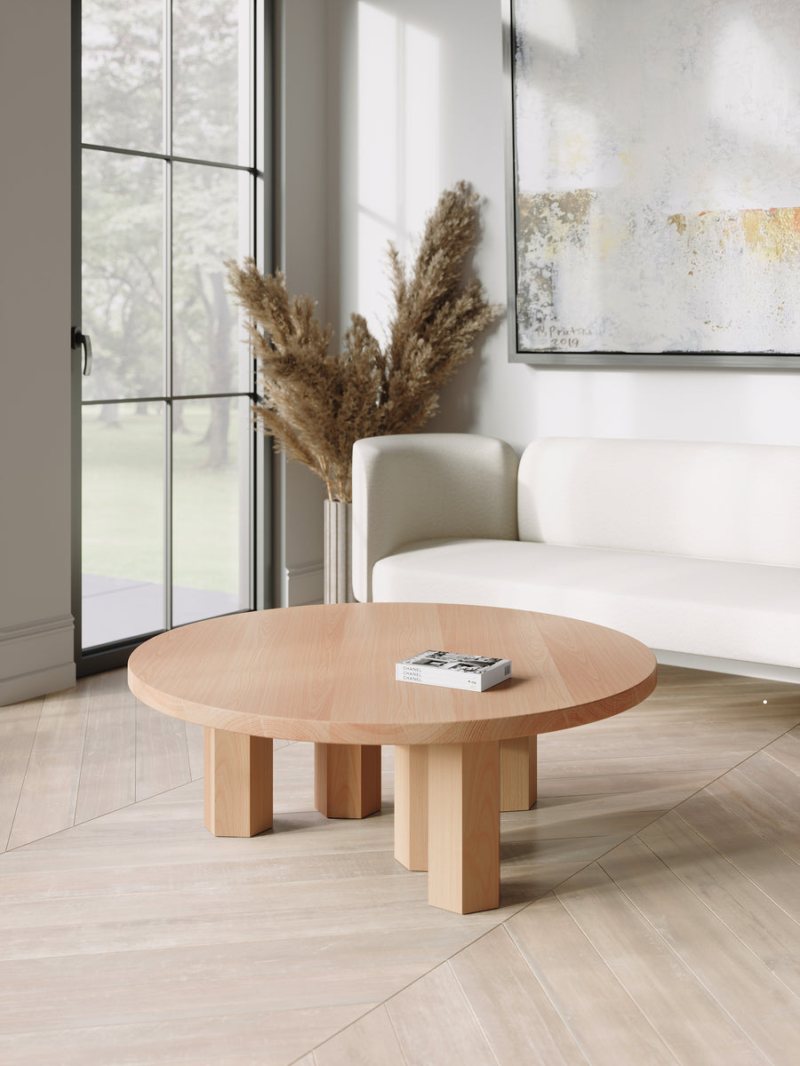 coffee table wood round